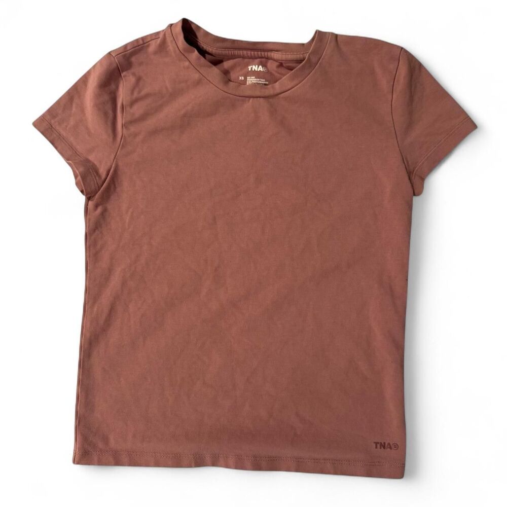 Aritzia Women's Pink and Purple T-shirt